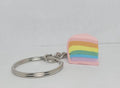Pastel Cake Slice Keychain