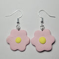 Pink Flower Earrings