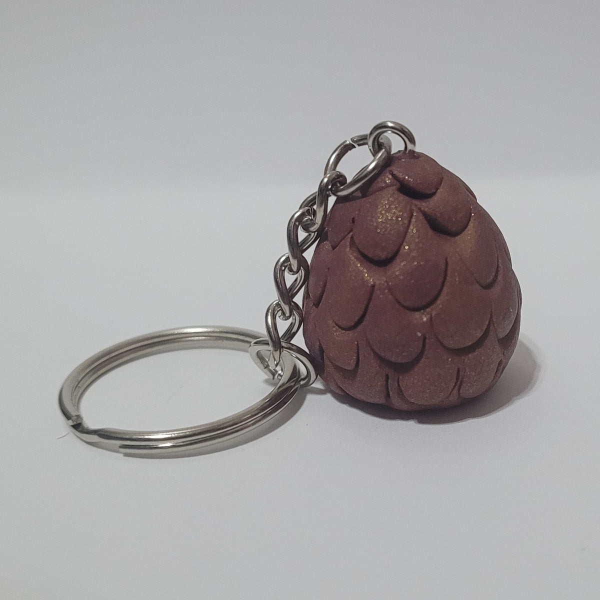 Golden Purple Dragon Egg Keychain